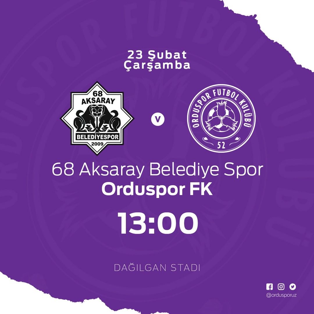 52 ORDUSPOR ERTELEME MAÇINA ÇIKIYOR