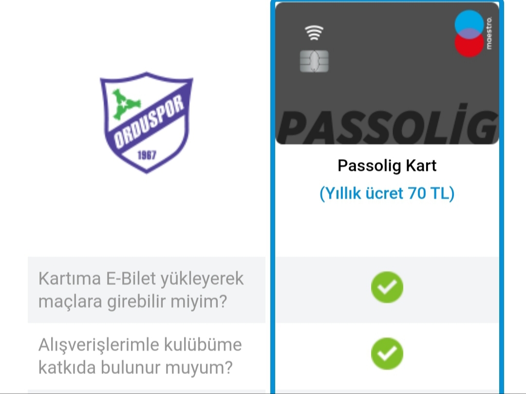 PASSOLİG HALA EFSANE ORDUSPOR ADINA KART SATIYOR