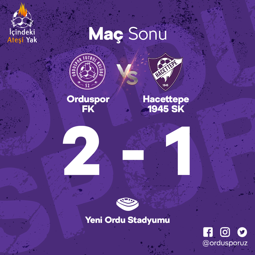 52 ORDUSPOR YARIŞI BIRAKMIYOR