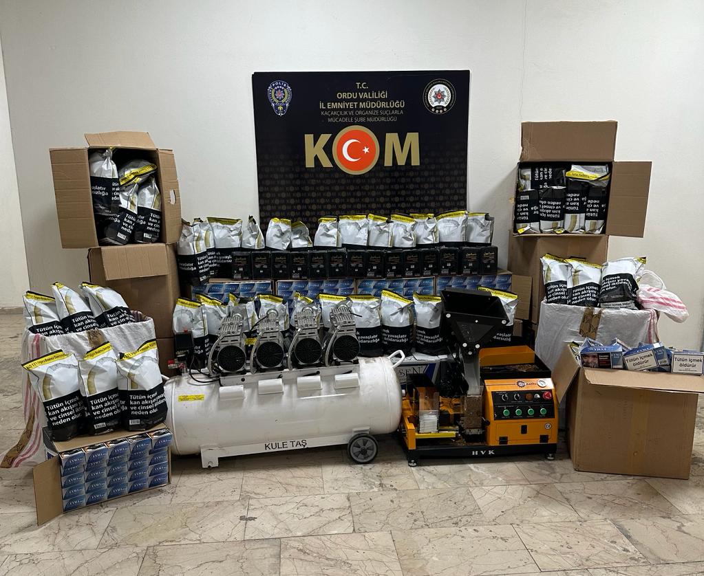 ALTINORDU’DA KAÇAK TÜTÜN OPERASYONU! 3 GÖZALTI