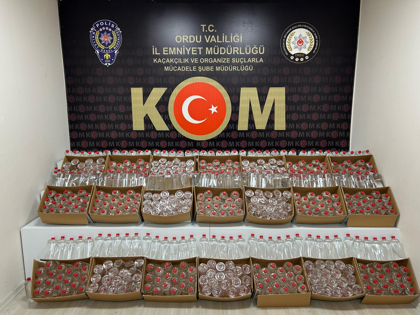 630 LİTRE ETİL ALKOL ELE GEÇİRİLDİ