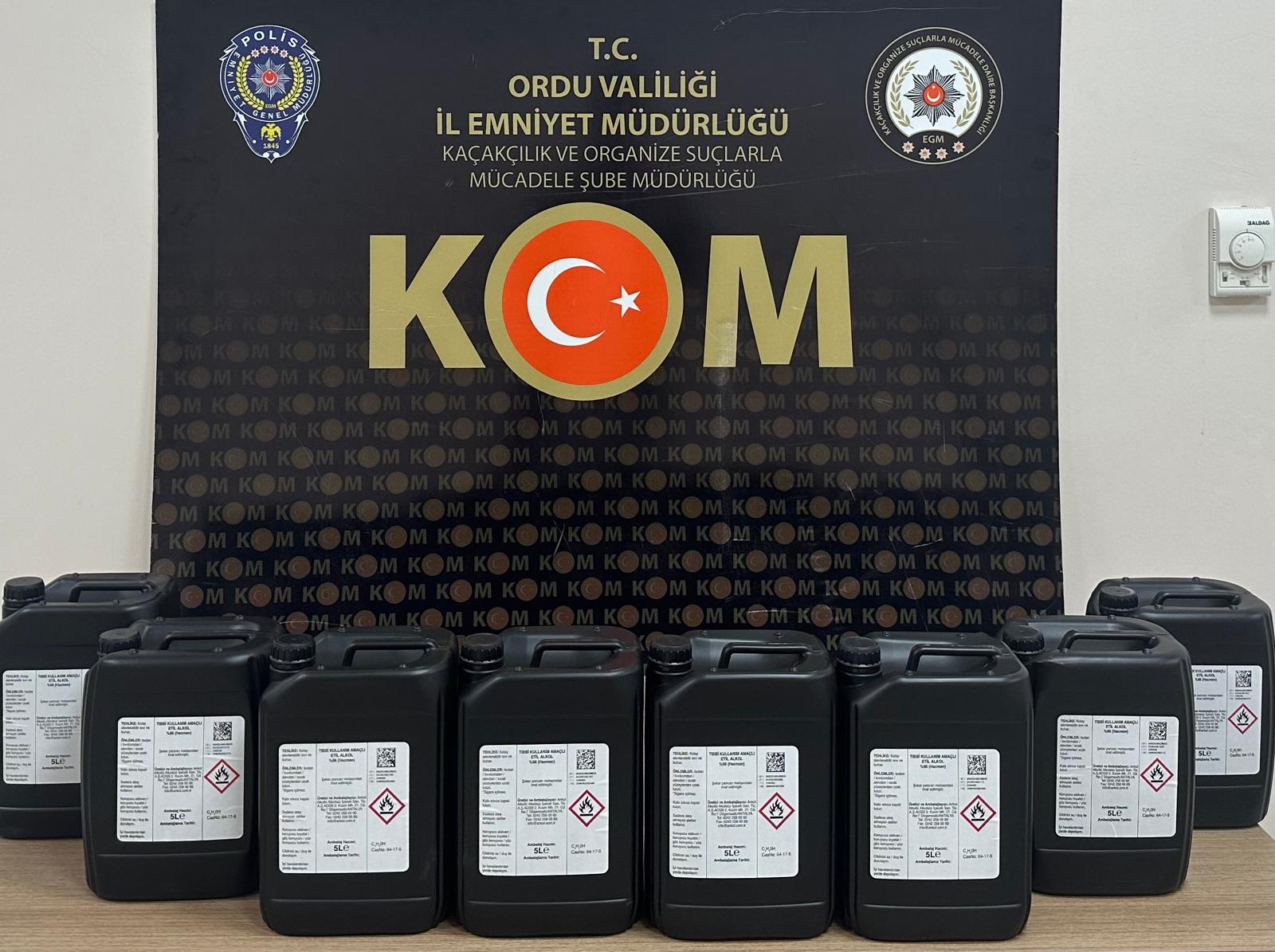 KARGOYLA ETİL ALKOLE SUÇ ÜSTÜ!