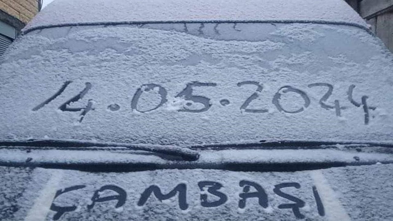 ÇAMBAŞI GÜNE “KAR”LA UYANDI