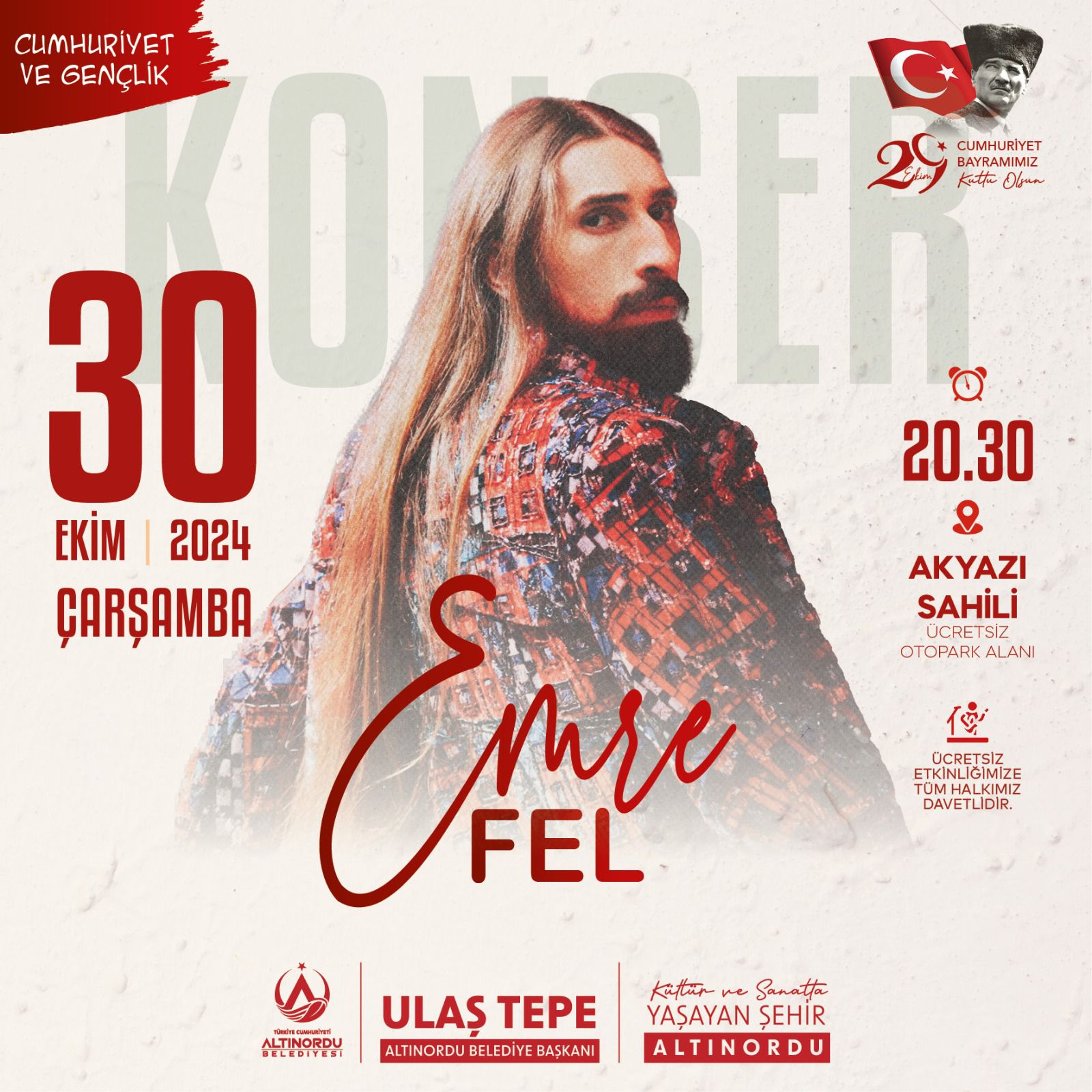 ÜNLÜ SANATÇI EMRE FEL SAHNE ALACAK