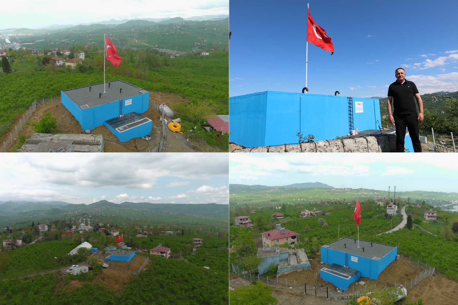 ALTIONORDU İLÇESİ KÖKENLİ MAHALLESİ YENİ İÇME SUYU DEPOSUNA KAVUŞTU