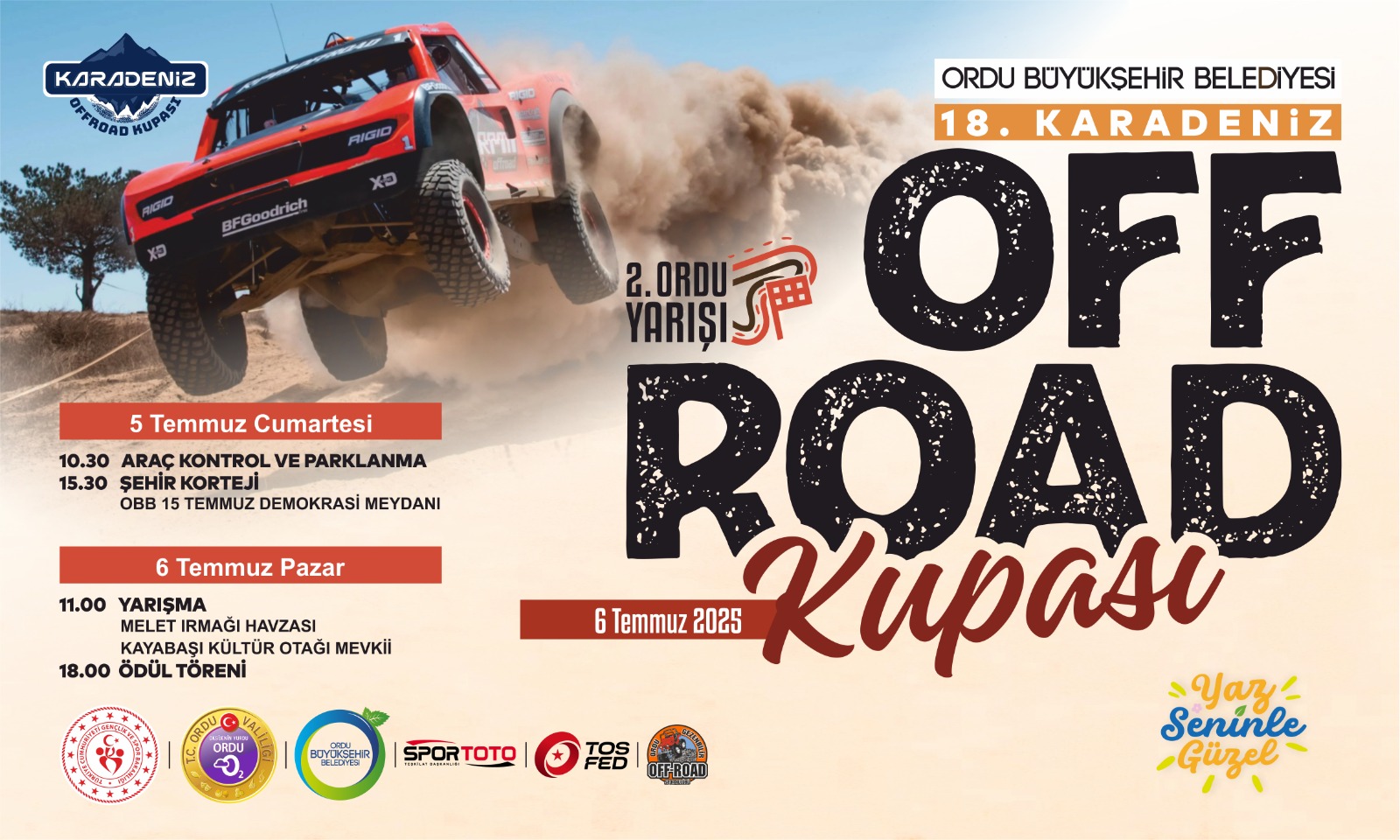 OFF-ROAD KARADENİZ KUPASI YARIŞLARI ORDU’DA