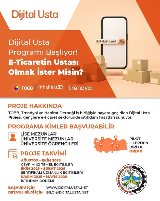 “Dijital Usta” Ordu’da: Gençlere Dijital Fırsatlar, KOBİ’lere Yeni Ufuklar